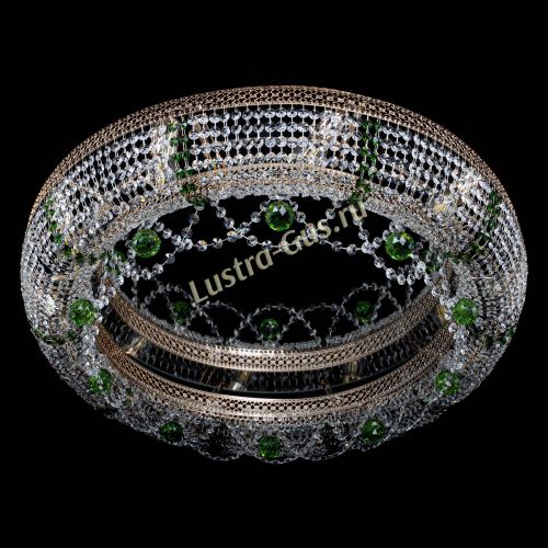 Люстра Снежинка Венеция №10 зеленая в Новокузнецке Гусь Хрустальный