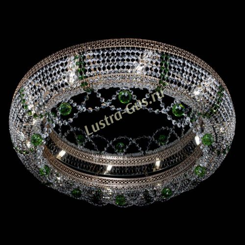 Люстра Снежинка Венеция №10 зеленая в Новокузнецке Гусь Хрустальный