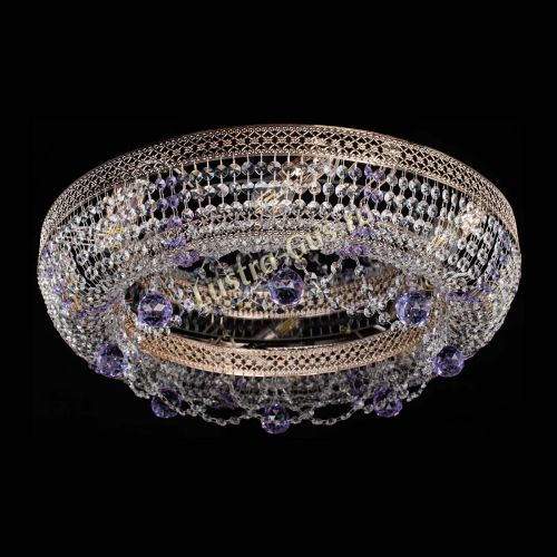 Люстра Снежинка Венеция №8 фиолетовая в Новокузнецке Гусь Хрустальный