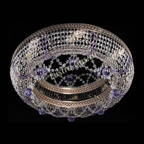 Люстра Снежинка Венеция №8 фиолетовая в Новокузнецке Гусь Хрустальный