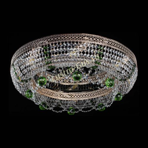 Люстра Снежинка Венеция №8 зеленая в Новокузнецке Гусь Хрустальный