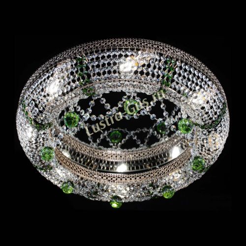 Люстра Снежинка Венеция №8 зеленая в Новокузнецке Гусь Хрустальный