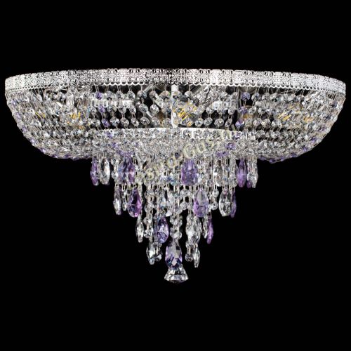 Люстра Токката Пирамида журавлик фиолетовая в Новокузнецке Гусь Хрустальный