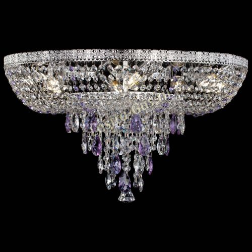 Люстра Токката Пирамида журавлик фиолетовая в Новокузнецке Гусь Хрустальный