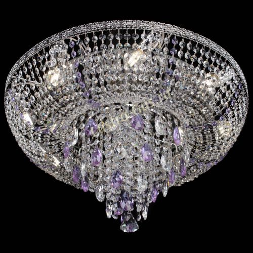 Люстра Токката Пирамида журавлик фиолетовая в Новокузнецке Гусь Хрустальный