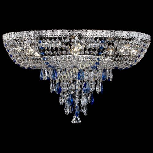 Люстра Токката Пирамида журавлик синяя в Новокузнецке Гусь Хрустальный