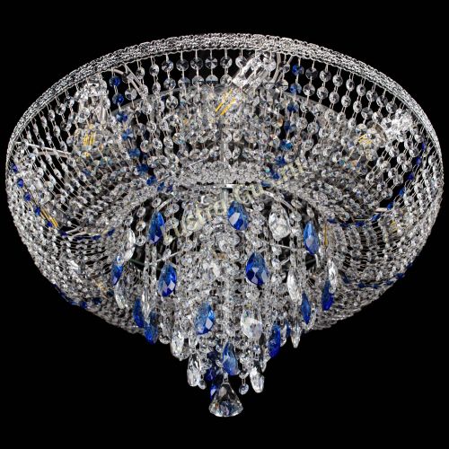 Люстра Токката Пирамида журавлик синяя в Новокузнецке Гусь Хрустальный