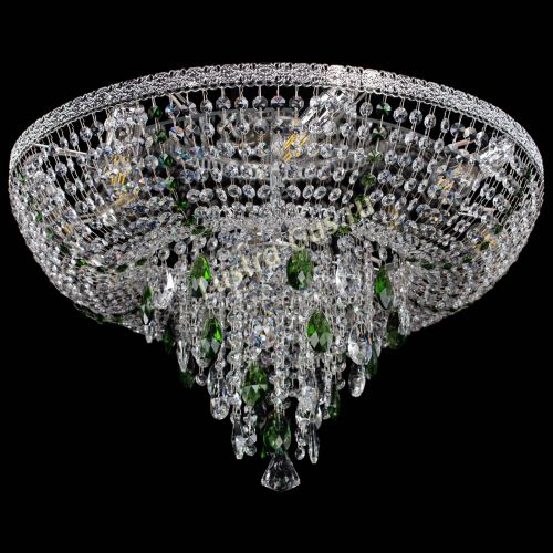 Люстра Токката Пирамида журавлик зеленая в Новокузнецке Гусь Хрустальный