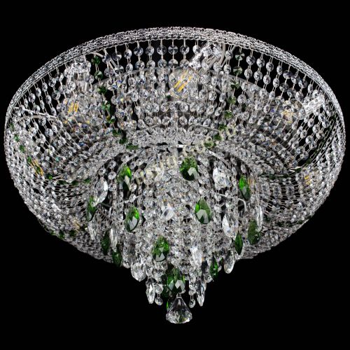 Люстра Токката Пирамида журавлик зеленая в Новокузнецке Гусь Хрустальный