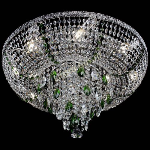 Люстра Токката Пирамида журавлик зеленая в Новокузнецке Гусь Хрустальный