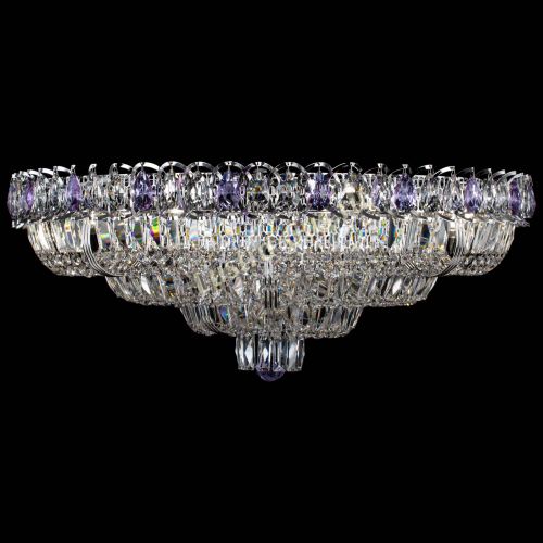 Люстра Тройное Кольцо пластинка фиолетовая в Новокузнецке Гусь Хрустальный