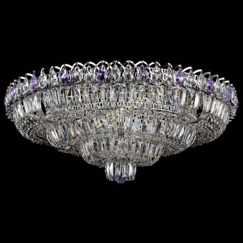 Люстра Тройное Кольцо пластинка фиолетовая в Новокузнецке Гусь Хрустальный