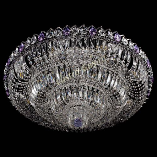 Люстра Тройное Кольцо пластинка фиолетовая в Новокузнецке Гусь Хрустальный