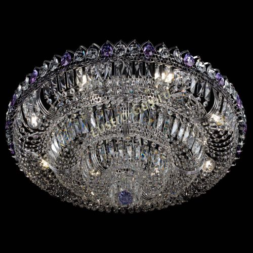 Люстра Тройное Кольцо пластинка фиолетовая в Новокузнецке Гусь Хрустальный