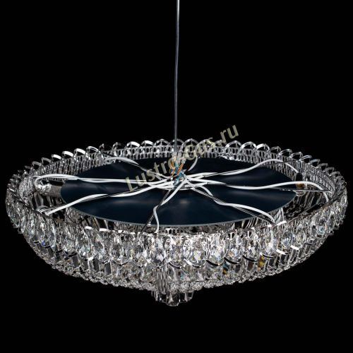 Люстра Тройное Кольцо пластинка черная в Новокузнецке Гусь Хрустальный