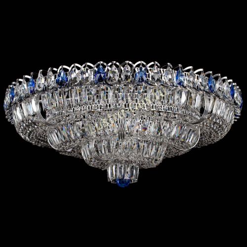 Люстра Тройное Кольцо пластинка синяя в Новокузнецке Гусь Хрустальный