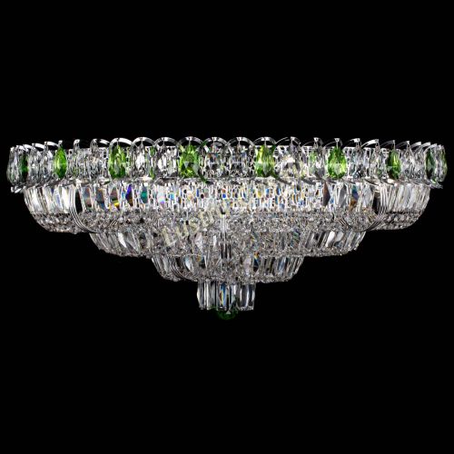 Люстра Тройное Кольцо пластинка зеленая в Новокузнецке Гусь Хрустальный