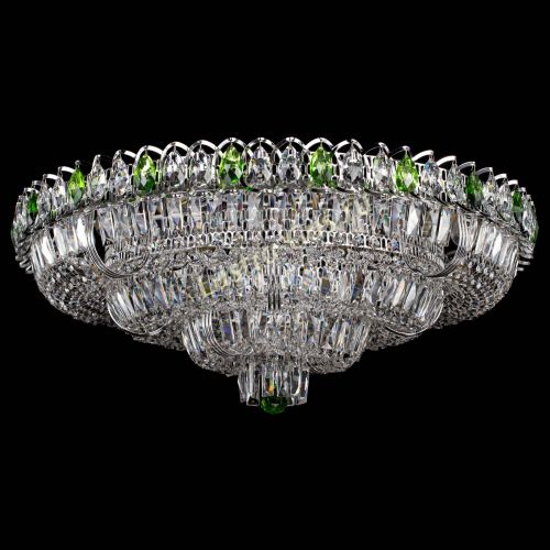 Люстра Тройное Кольцо пластинка зеленая в Новокузнецке Гусь Хрустальный