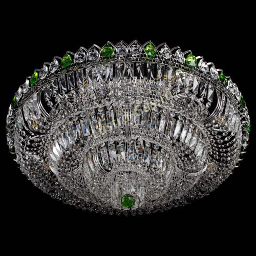 Люстра Тройное Кольцо пластинка зеленая в Новокузнецке Гусь Хрустальный