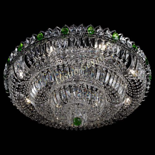 Люстра Тройное Кольцо пластинка зеленая в Новокузнецке Гусь Хрустальный