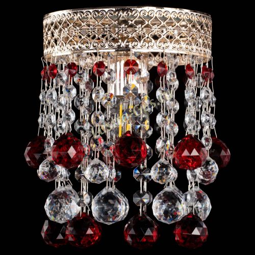 Люстра Венеция №1 шар красная в Новокузнецке Гусь Хрустальный