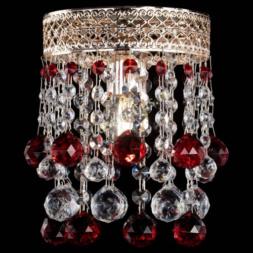Люстра Венеция №1 шар красная в Новокузнецке Гусь Хрустальный