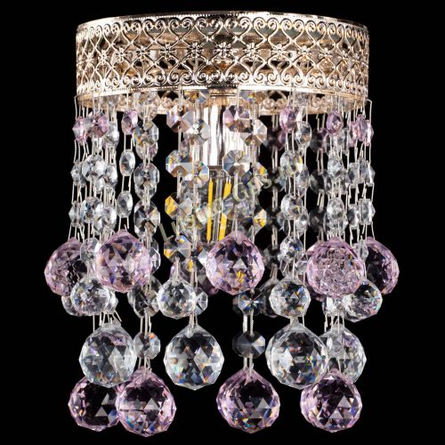 Люстра Венеция №1 шар розовая в Новокузнецке Гусь Хрустальный