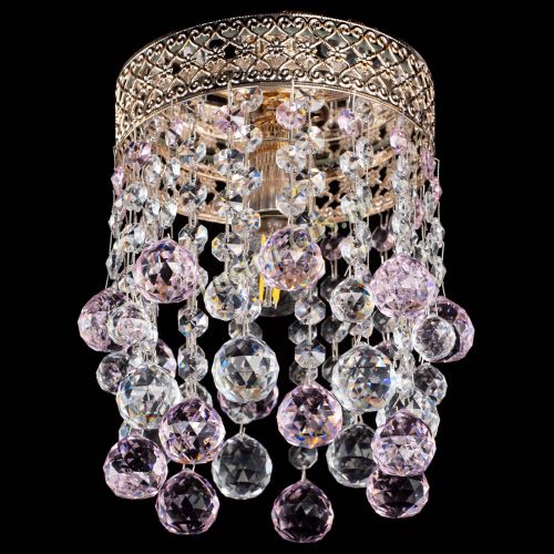 Люстра Венеция №1 шар розовая в Новокузнецке Гусь Хрустальный