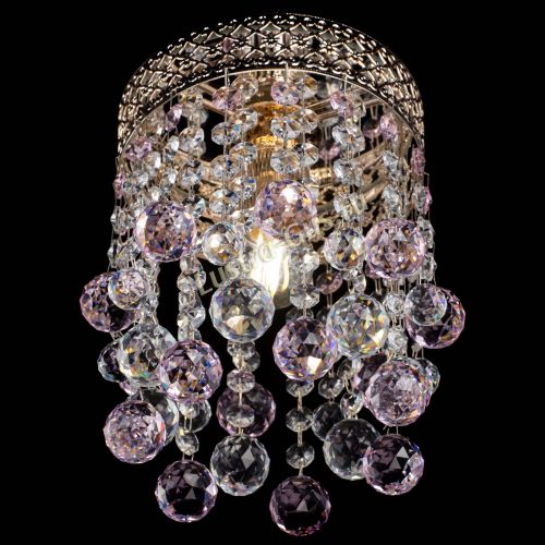 Люстра Венеция №1 шар розовая в Новокузнецке Гусь Хрустальный