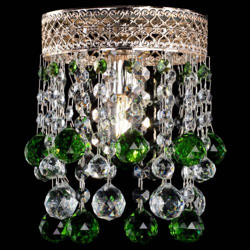 Люстра Венеция №1 шар зеленая в Новокузнецке Гусь Хрустальный