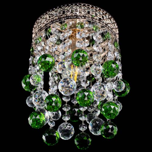 Люстра Венеция №1 шар зеленая в Новокузнецке Гусь Хрустальный