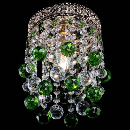 Люстра Венеция №1 шар зеленая в Новокузнецке Гусь Хрустальный