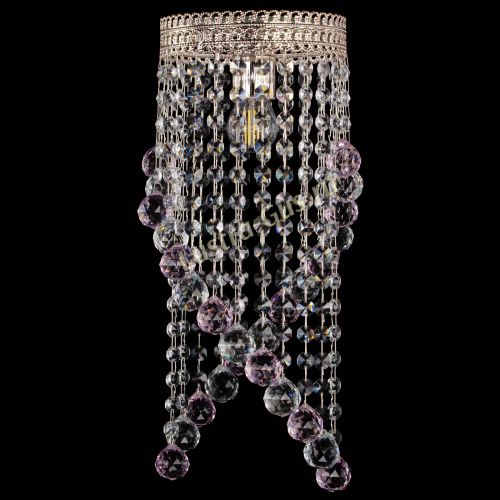 Люстра Венеция №1 Сигма розовая в Новокузнецке Гусь Хрустальный