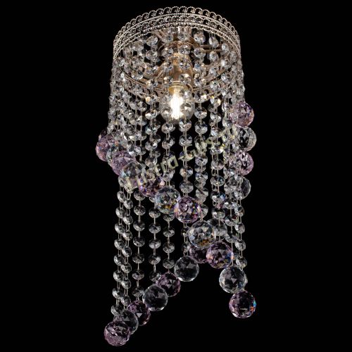 Люстра Венеция №1 Сигма розовая в Новокузнецке Гусь Хрустальный