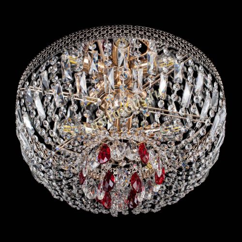 Люстра Венеция Астра красная №5 в Новокузнецке Гусь Хрустальный