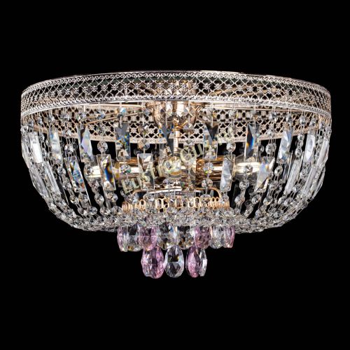 Люстра Венеция Астра розовая №5 в Новокузнецке Гусь Хрустальный