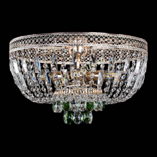 Люстра Венеция Астра зеленая №5 в Новокузнецке Гусь Хрустальный