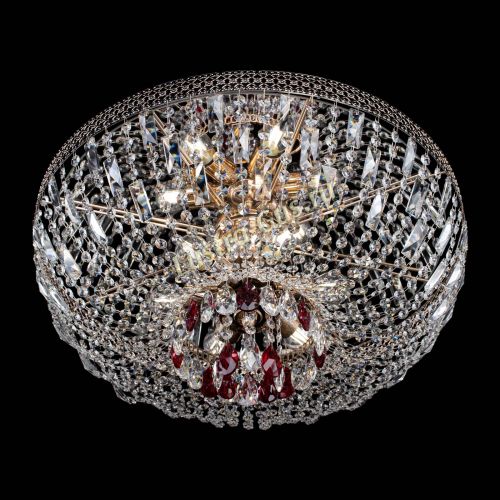 Люстра Венеция Астра №6 красная в Новокузнецке Гусь Хрустальный