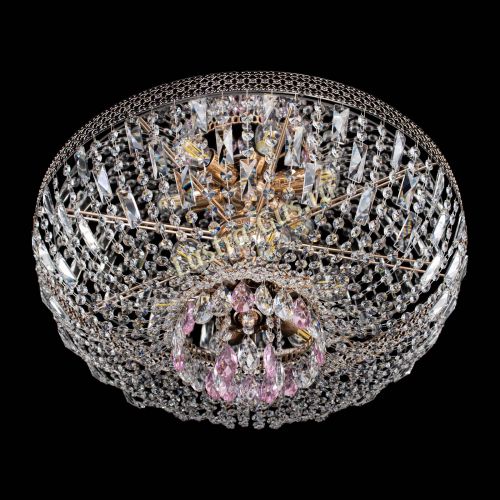 Люстра Венеция Астра №6 розовая в Новокузнецке Гусь Хрустальный