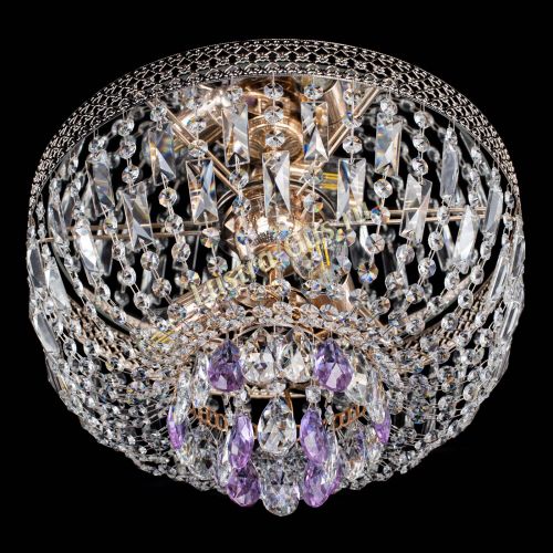 Люстра Венеция Астра №3 фиолетовая в Новокузнецке Гусь Хрустальный