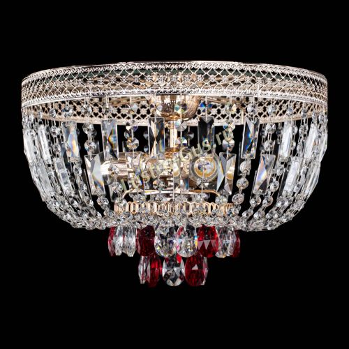 Люстра Венеция Астра №3 красная в Новокузнецке Гусь Хрустальный