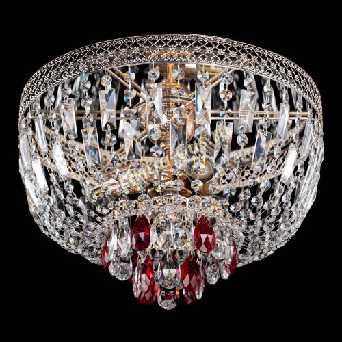 Люстра Венеция Астра №3 красная в Новокузнецке Гусь Хрустальный