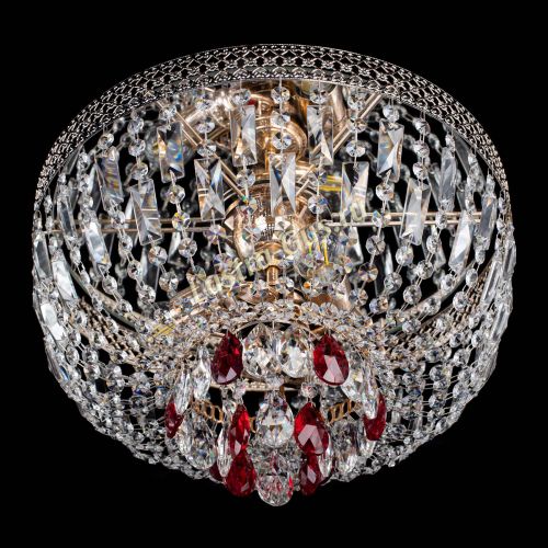Люстра Венеция Астра №3 красная в Новокузнецке Гусь Хрустальный