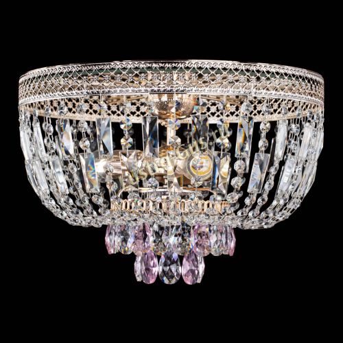 Люстра Венеция Астра №3 розовая в Новокузнецке Гусь Хрустальный