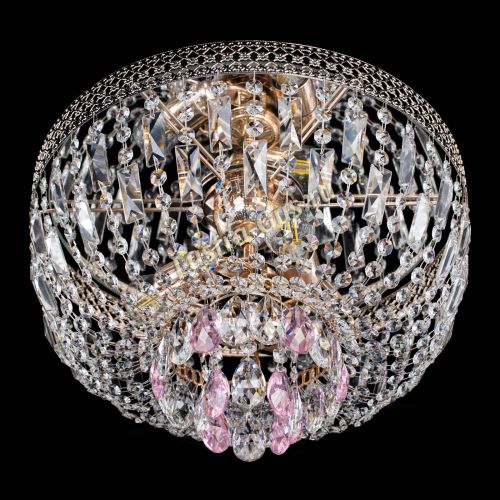 Люстра Венеция Астра №3 розовая в Новокузнецке Гусь Хрустальный