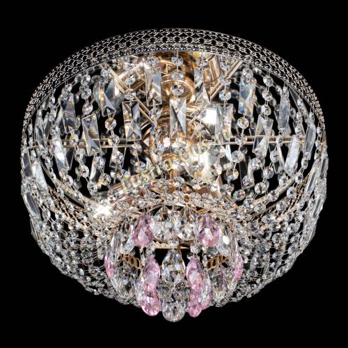 Люстра Венеция Астра №3 розовая в Новокузнецке Гусь Хрустальный