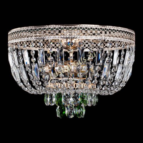 Люстра Венеция Астра №3 зеленая в Новокузнецке Гусь Хрустальный