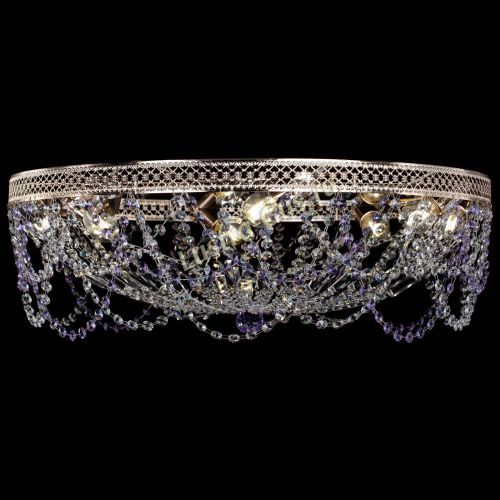 Люстра Венеция Ажур фиолетовая в Новокузнецке Гусь Хрустальный