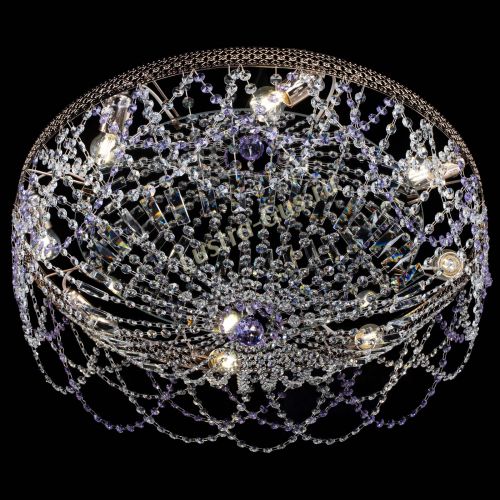 Люстра Венеция Ажур фиолетовая в Новокузнецке Гусь Хрустальный