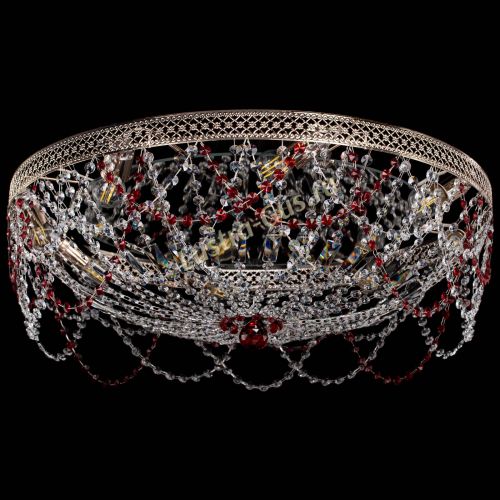 Люстра Венеция Ажур красная в Новокузнецке Гусь Хрустальный